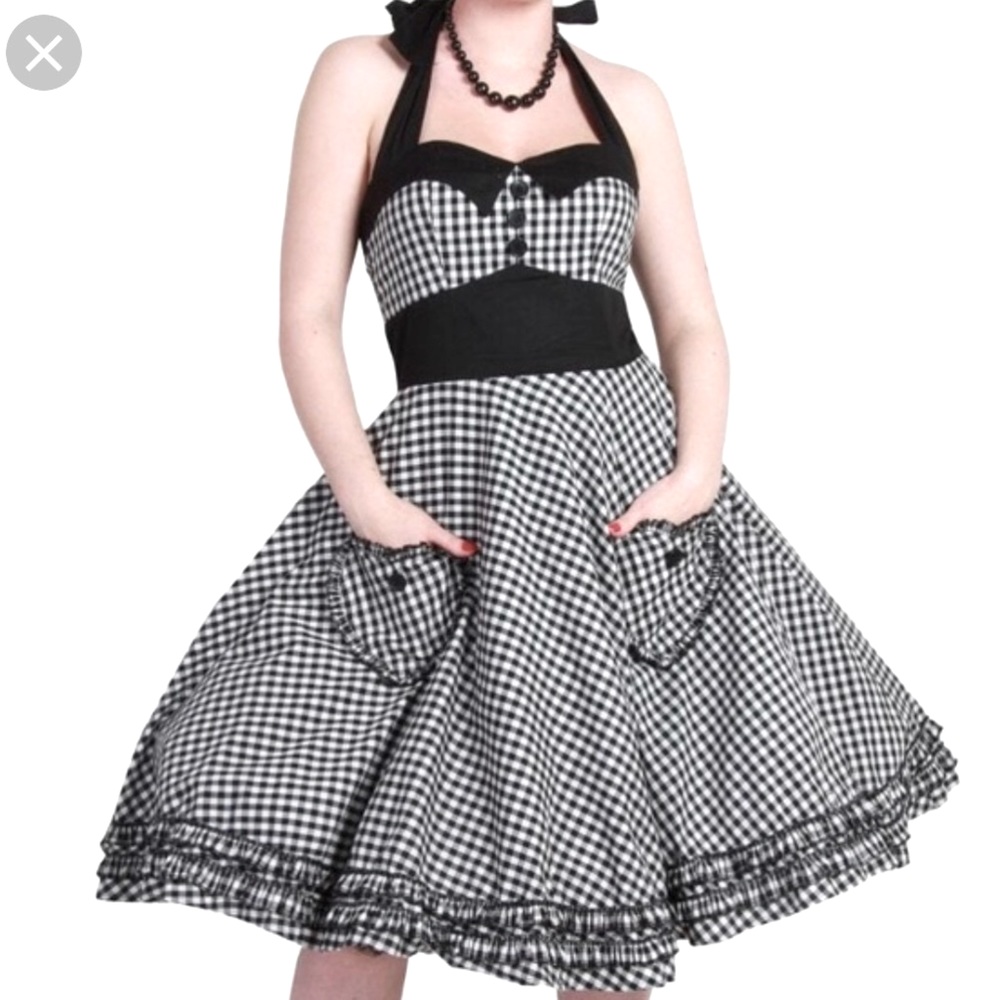 Gingham Halter Dress